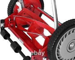 14-Inch 5-Blade Reel Lawn Mower Lightweight, Easy Assembly & Adjustable Height