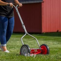 14-Inch 5-Blade Reel Lawn Mower Lightweight, Easy Assembly & Adjustable Height