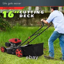 161cc 20-Inch 2-in-1 High-Wheeled FWD Self-Propelled Gas Powered Lawn Mower US