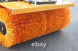 196cc Power Walk Behind Snow Dirt Sweeper Lawn Turf Driveway WithShovel Trowel