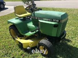 1988 John Deere 318 Garden Tractor Riding Mower Onan Gas Engine FL Barn Find