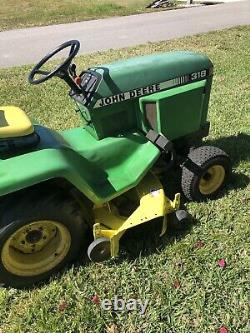 1988 John Deere 318 Garden Tractor Riding Mower Onan Gas Engine FL Barn Find