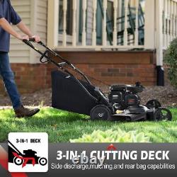 209CC 3-in-1 Self Propelled Lawn Mower 21-inch 4-Stroke Engine Gas Powered withBag