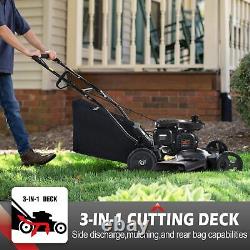 209CC engine 21 3-in-1 Gas Self Propelled Lawn Mower 5-position height US