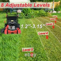 20 in. 3-in-1 170 cc gas walk behind self propelled lawn mower