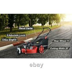 20 in. 3-in-1 170 cc gas walk behind self propelled lawn mower