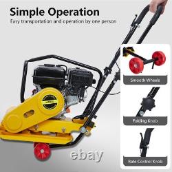 212CC Gas Engine 4200lbs Plate Compactor Soil Rammer 5600VPM Pavement Compactor