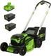 21cordless Self-propelled Lawn Mower With 4ah Batteries/dual Port Rapid Charger