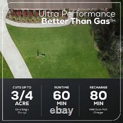 21Cordless Self-Propelled Lawn Mower with 4Ah Batteries/Dual Port Rapid Charger