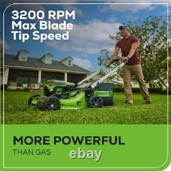 21Cordless Self-Propelled Lawn Mower with 4Ah Batteries/Dual Port Rapid Charger