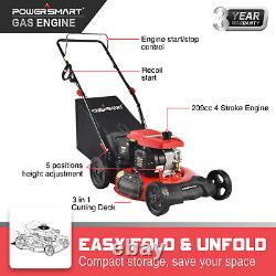 21'' 209CC OHV Gas Engine Powered Push Self-propelled Lawn Mower with8 Rear Wheel