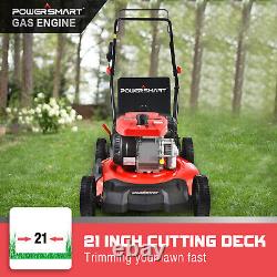 21'' 209CC OHV Gas Engine Powered Push Self-propelled Lawn Mower with8 Rear Wheel