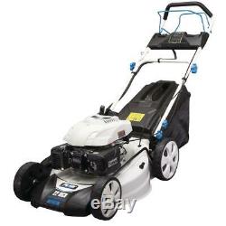 21 3-in-1 Electric Start Self Propelled Lawn Mower White Pulsar 7 positions