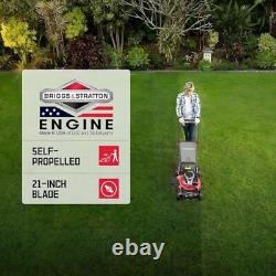 21 B&S Engine 140cc Self Propelled Lawn Mower Steel Deck, 6-Height
