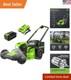 21 Eco-friendly Self-propelled Lawn Mower With Led Headlight & Aluminum Handles