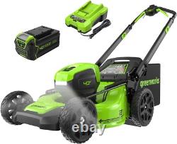 21 Eco-Friendly Self-Propelled Lawn Mower with LED Headlight & Aluminum Handles
