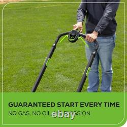21 Eco-Friendly Self-Propelled Lawn Mower with LED Headlight & Aluminum Handles