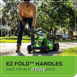 21 Eco-Friendly Self-Propelled Lawn Mower with LED Headlight & Aluminum Handles