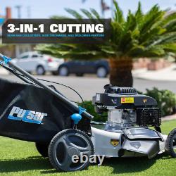 21 In. 200 Cc Gas Recoil Start, Walk behind Push Mower, Self-Propelled 3-In-1 wi