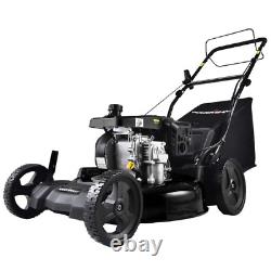 21 In. 3-In-1 Gas Self Propelled Walk behind Lawn Mower