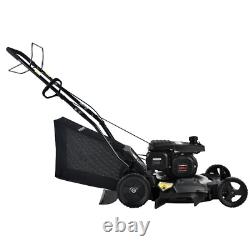 21 In. 3-In-1 Gas Self Propelled Walk behind Lawn Mower