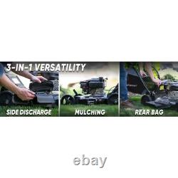 21 In. 3-In-1 Gas Self Propelled Walk behind Lawn Mower