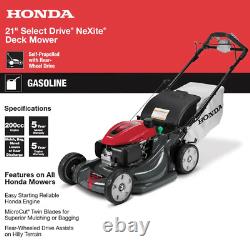 21 In. Nexite Variable Speed 4-In-1 Gas Walk behind Self Propelled Mower