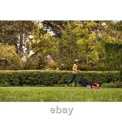21 Inch Manual Push Lawn Yard Mower Bag Mulch Adjustable Height Foldable Handle