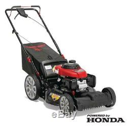 21 in 160cc Self Propelled Lawn Mower Gas Powered Auto Choke High Rear Wheel FWD