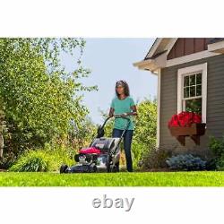 21 in. Steel Deck Electric Start Gas Walk Behind Self Propelled Mower with Clip