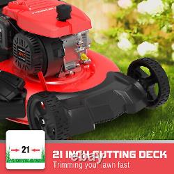 21-inch 3-in-1 Gas Powered Self-Propelled Lawn Mower