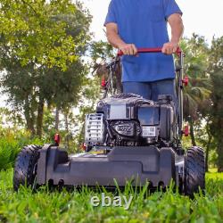 22 In. 140 Cc Briggs & Stratton Walk behind Gas Self-Propelled Lawn Mower with F