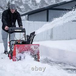 24Gas Powered Snow Blower 212cc Electric Start with LED Light Self Propelled