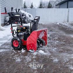 24Gas Powered Snow Blower 212cc Electric Start with LED Light Self Propelled