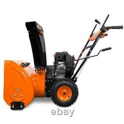24 212cc Snow Blower 2 Stage Self Propelled Electric Start Gas Snowblower