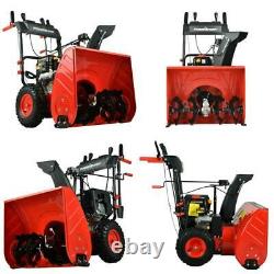 24 212cc Two-Stage Self-Propelled Gas Heavy Duty Snow Blower with Electric Start