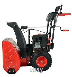 24 212cc Two-Stage Self-Propelled Gas Heavy Duty Snow Blower with Electric Start