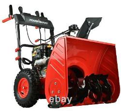 24 212cc Two-Stage Self-Propelled Gas Heavy Duty Snow Blower with Electric Start