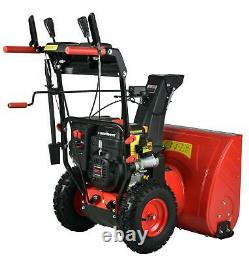 24 212cc Two-Stage Self-Propelled Gas Heavy Duty Snow Blower with Electric Start