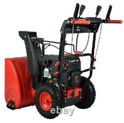 24 212cc Two-Stage Self-Propelled Gas Heavy Duty Snow Blower with Electric Start