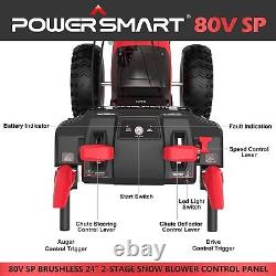 24 PowerSmart Self-Propelled Cordless Snow Blower Included Battery and Charger