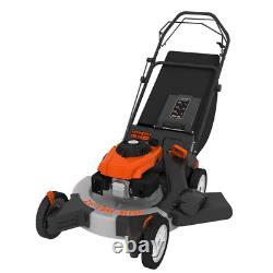 26 In. 208 Cc Gas Walk Behind 3-In-1 Wide Area Self Propelled Lawn Mower, Rear W