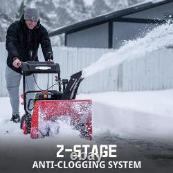 26-Inch Self Propelled Two-Stage Snow Blower Gas Powered 212Cc Engine with Elect