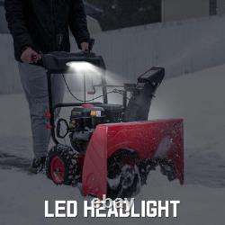 26-Inch Self Propelled Two-Stage Snow Blower Gas Powered 212Cc Engine with Elect