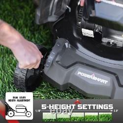3-in-1 Self Propelled Lawn Mower withBag 21-inch 209CC 4-Stroke Engine Gas Powered