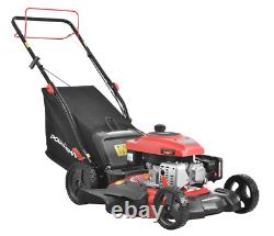 3in1 Gas Self Propelled Lawn Mower 21 Inch Steel Mowing Deck 170cc Engine Red