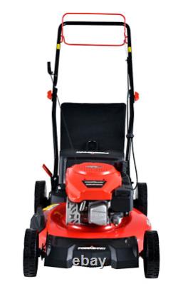 3in1 Gas Self Propelled Lawn Mower 21 Inch Steel Mowing Deck 170cc Engine Red