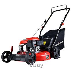 3in1 Grass Lawn Mower 170cc Push Gas-Powered Engine with 21in Steel Mowing Deck