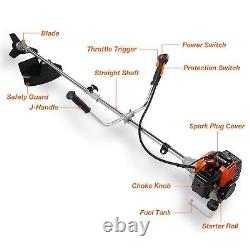 42CC 4-In-1 Straight Shaft-String Trimmer Gas Power Weed Eater Brush-Cutter Tool