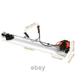 42CC 4-In-1 Straight Shaft-String Trimmer Gas Power Weed Eater Brush-Cutter Tool